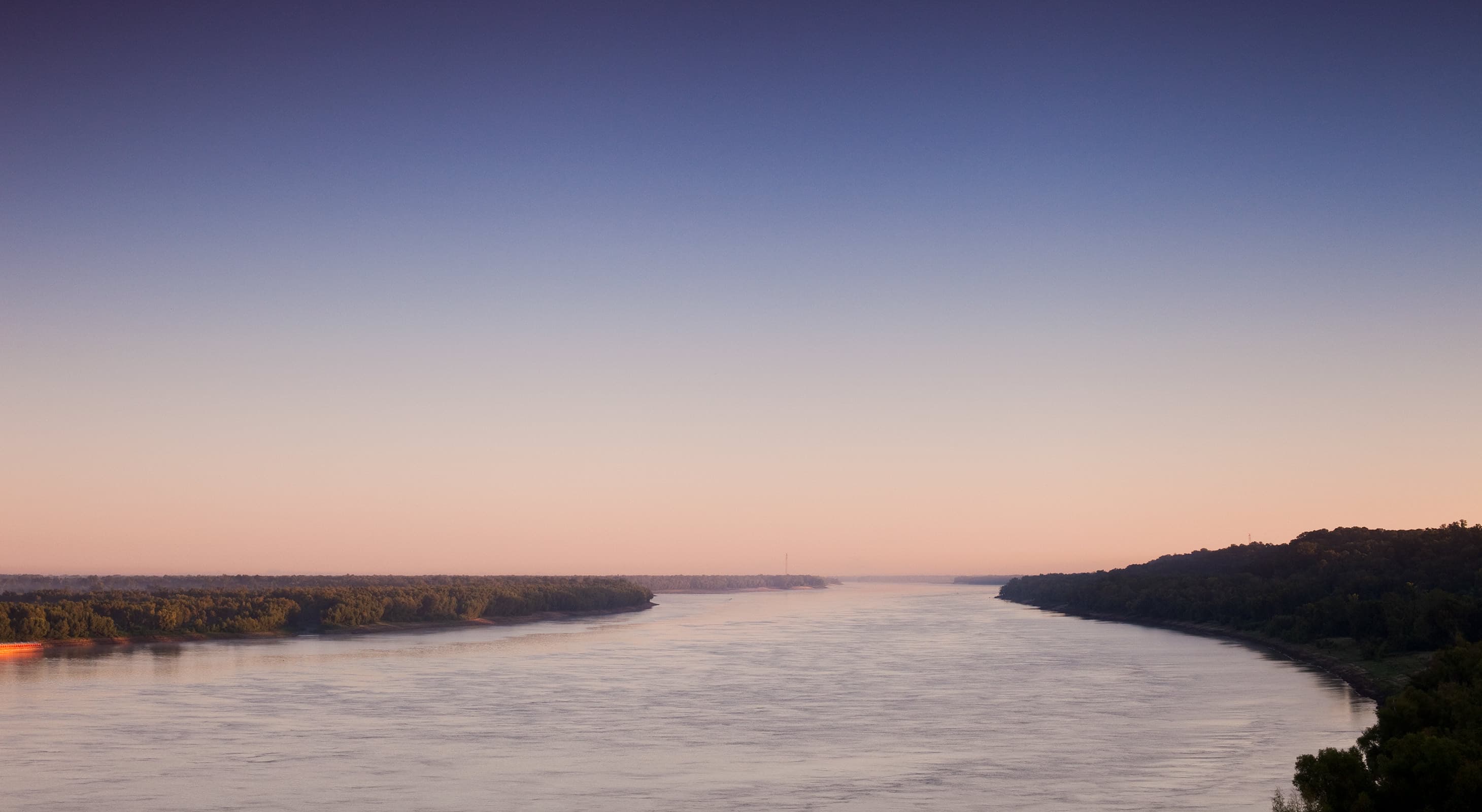 river at dusk