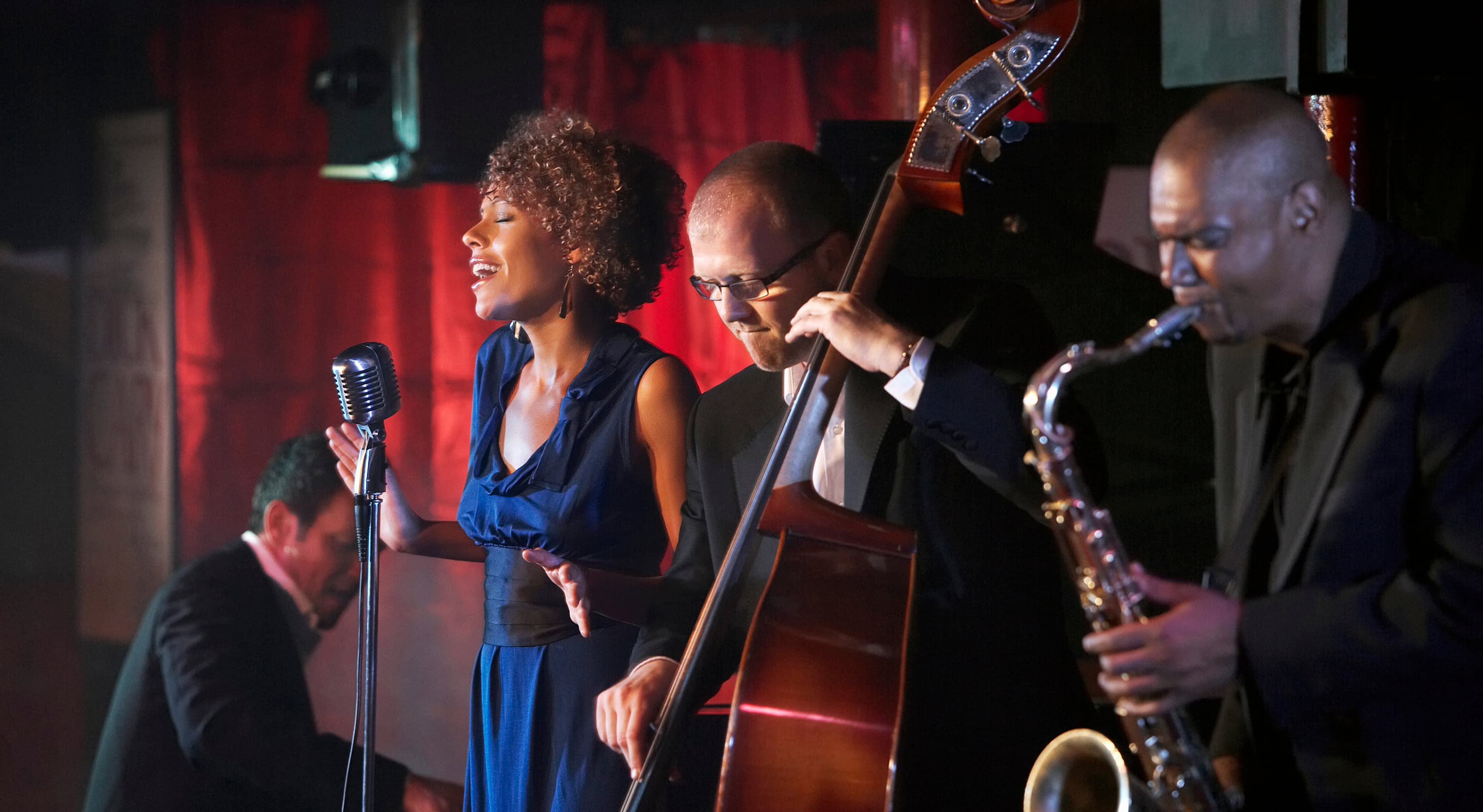 jazz band performing on stage